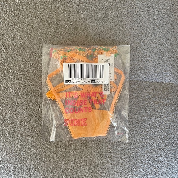 PINK Strappy Fruit Charm V-String Panty - Picture 4 of 4